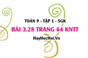 Bài 3.28 trang 64 Toán 9 tập 1 Kết nối tri thức